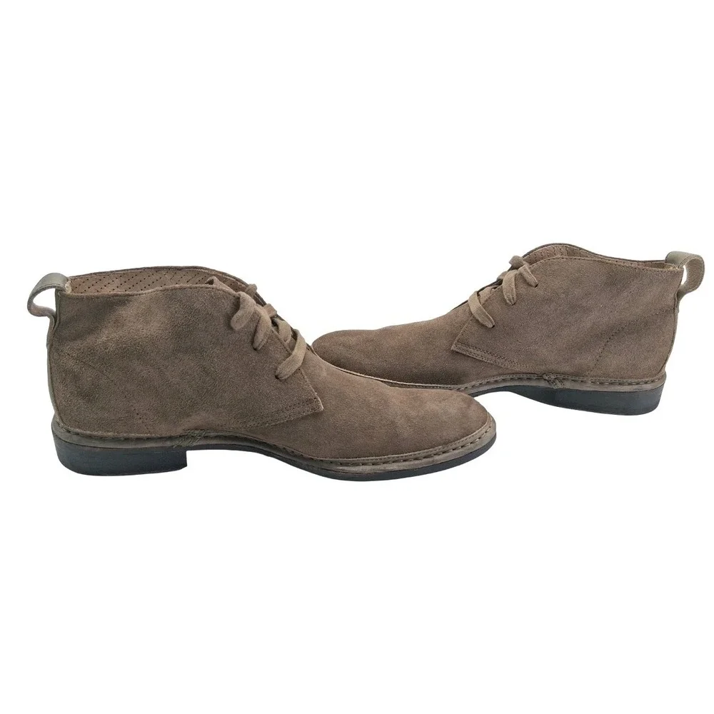 John Varvatos Chukka Boots Mens Size 10 Brown Suede Lace Up Ankle Casual